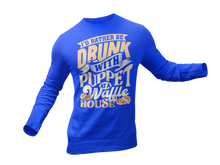 Load image into Gallery viewer, I&#39;d Rather Be Drunk With Puppet At A Waffle House Long Sleeve Shirt Matt Couch/Puppet Carlson
