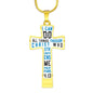 Philippians 4:13 Cross Necklace