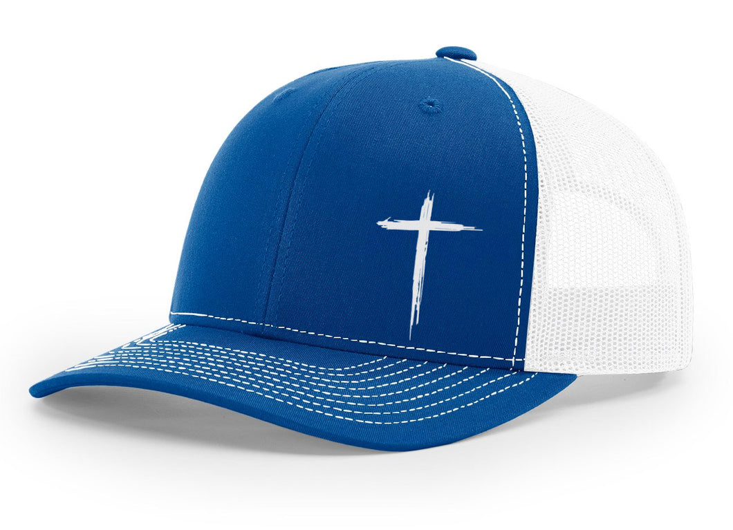 Distressed Cross Snapback Hat