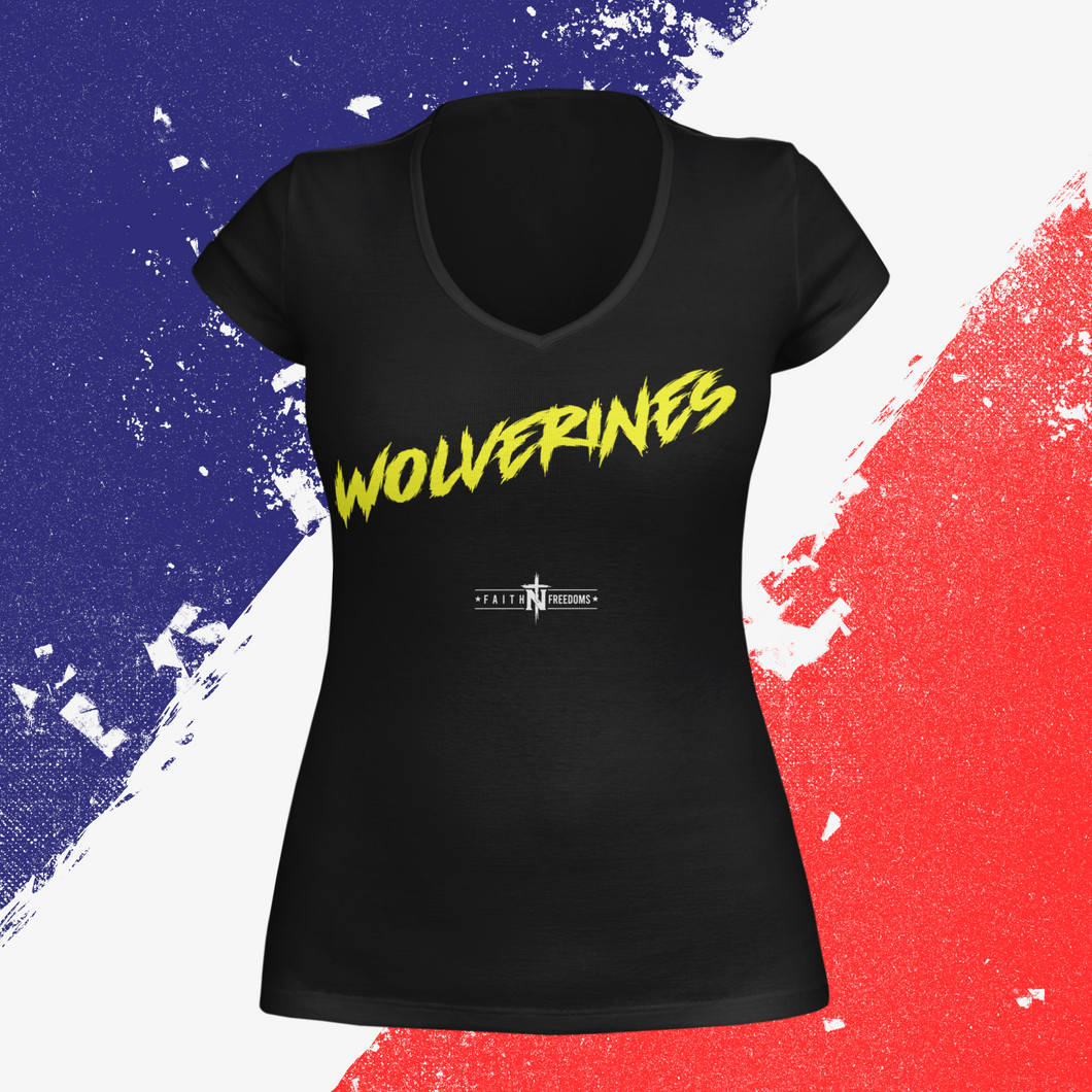 Women's Classic Wolverines V-Neck T-Shirt