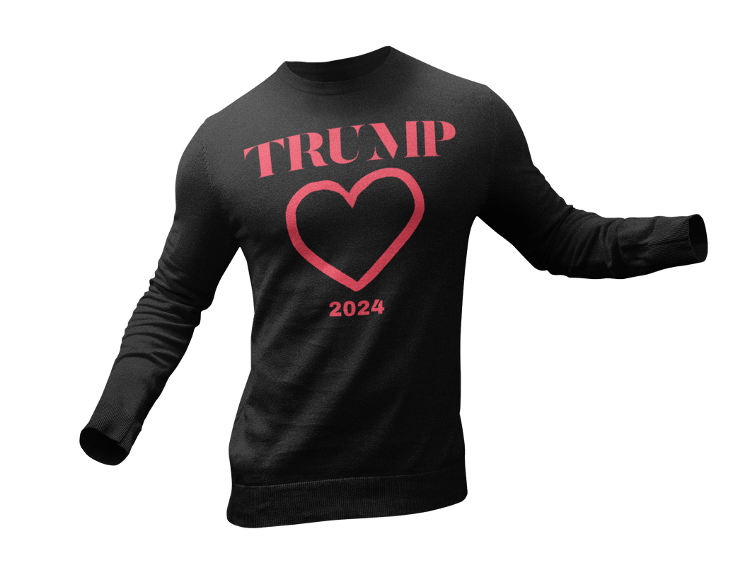 We Love Trump 2024 Heart Sweatshirt