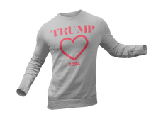 Load image into Gallery viewer, We Love Trump 2024 Heart Sweatshirt
