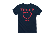 Load image into Gallery viewer, Men&#39;s Valentine&#39;s Day Trump 2024 Heart T-Shirt

