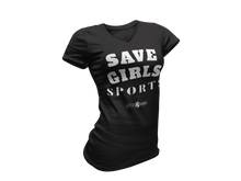 Load image into Gallery viewer, Save Girls Sports Women&#39;s V-Neck T-Shirt
