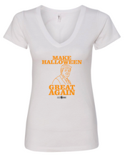 Load image into Gallery viewer, Women&#39;s Make Halloween Great Again V-Neck
