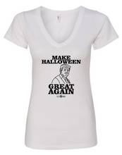 Load image into Gallery viewer, Women&#39;s Make Halloween Great Again V-Neck
