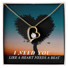 Load image into Gallery viewer, Forever Love Necklace in White Gold or Yellow Gold Finish
