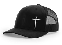 Load image into Gallery viewer, Distressed Cross Snapback Hat
