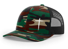 Load image into Gallery viewer, Distressed Cross Snapback Hat
