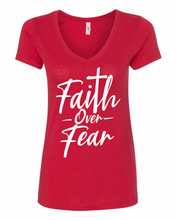 Load image into Gallery viewer, Women&#39;s Faith Over Fear V-Neck
