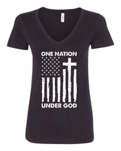 Load image into Gallery viewer, Women&#39;s One Nation Under God V-Neck
