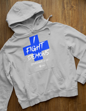 Load image into Gallery viewer, I Fight Demons Ephesians 6:12 Hoodie

