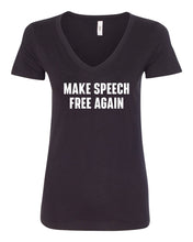 Load image into Gallery viewer, Women&#39;s Make Speech Free Again V-Neck
