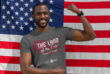 Load image into Gallery viewer, Land of the Free Because of the Brave T-Shirt
