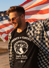 Load image into Gallery viewer, Liberty and Justice For All Proud American T-Shirt
