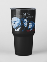 Load image into Gallery viewer, I Know What You Did Last Election 30oz Stainless Steel Tumbler
